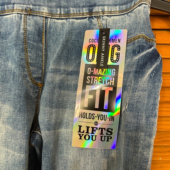 OMG Skinny Ankle Distressed Jeans small Denim - Picture 4 of 9